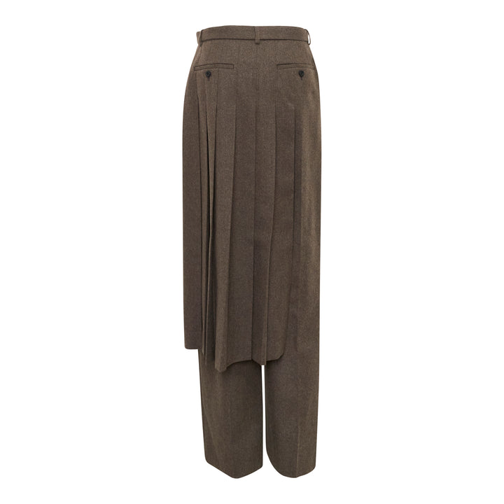 Wool Flannel Layered Pants