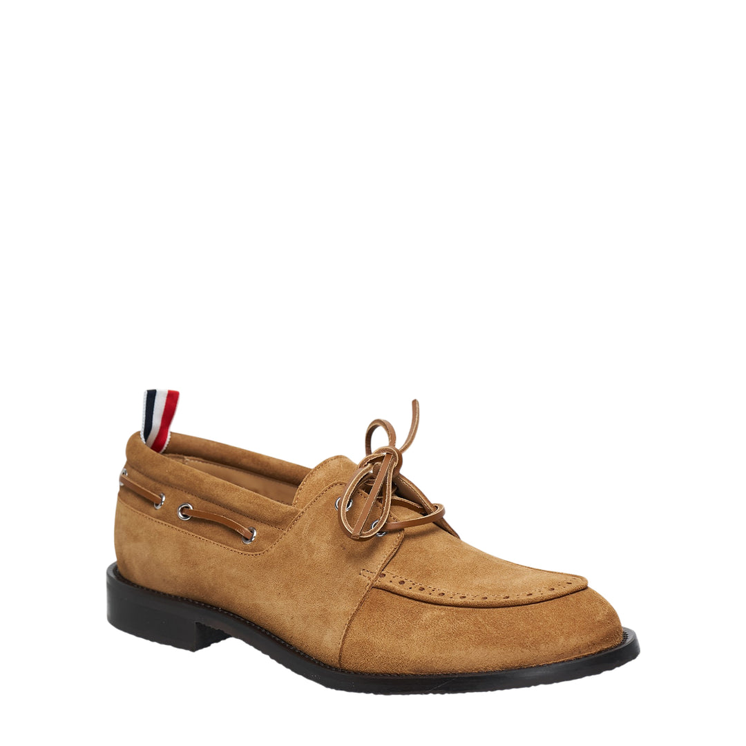 Padded Suede Boat Shoe