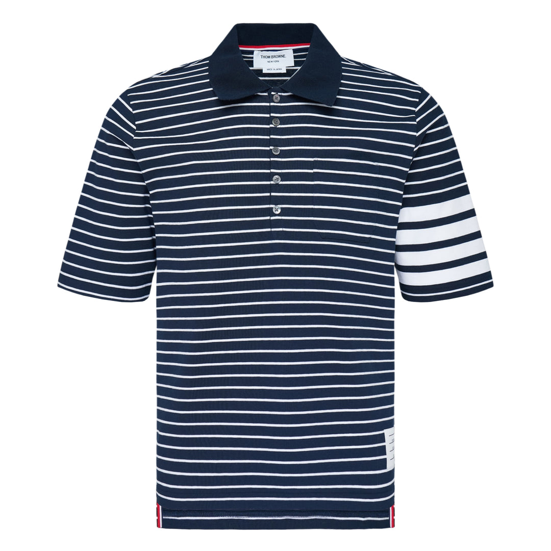 Short Sleeve Striped Polo