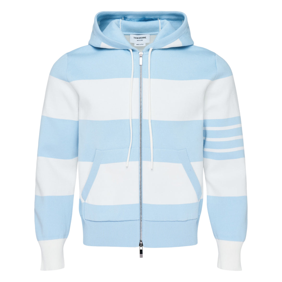 Rugby Stripe Zip Hoodie