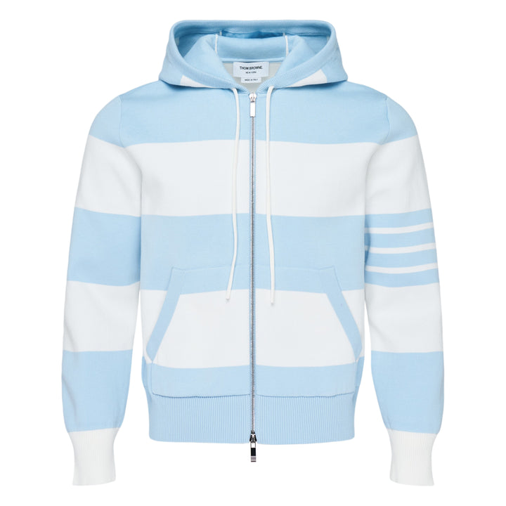 Rugby Stripe Zip Hoodie