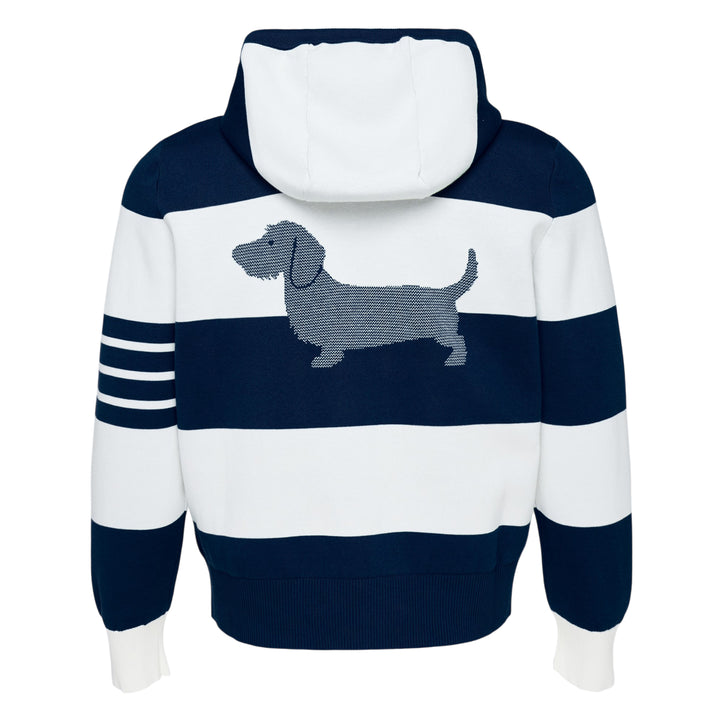Rugby Stripe Zip Hoodie