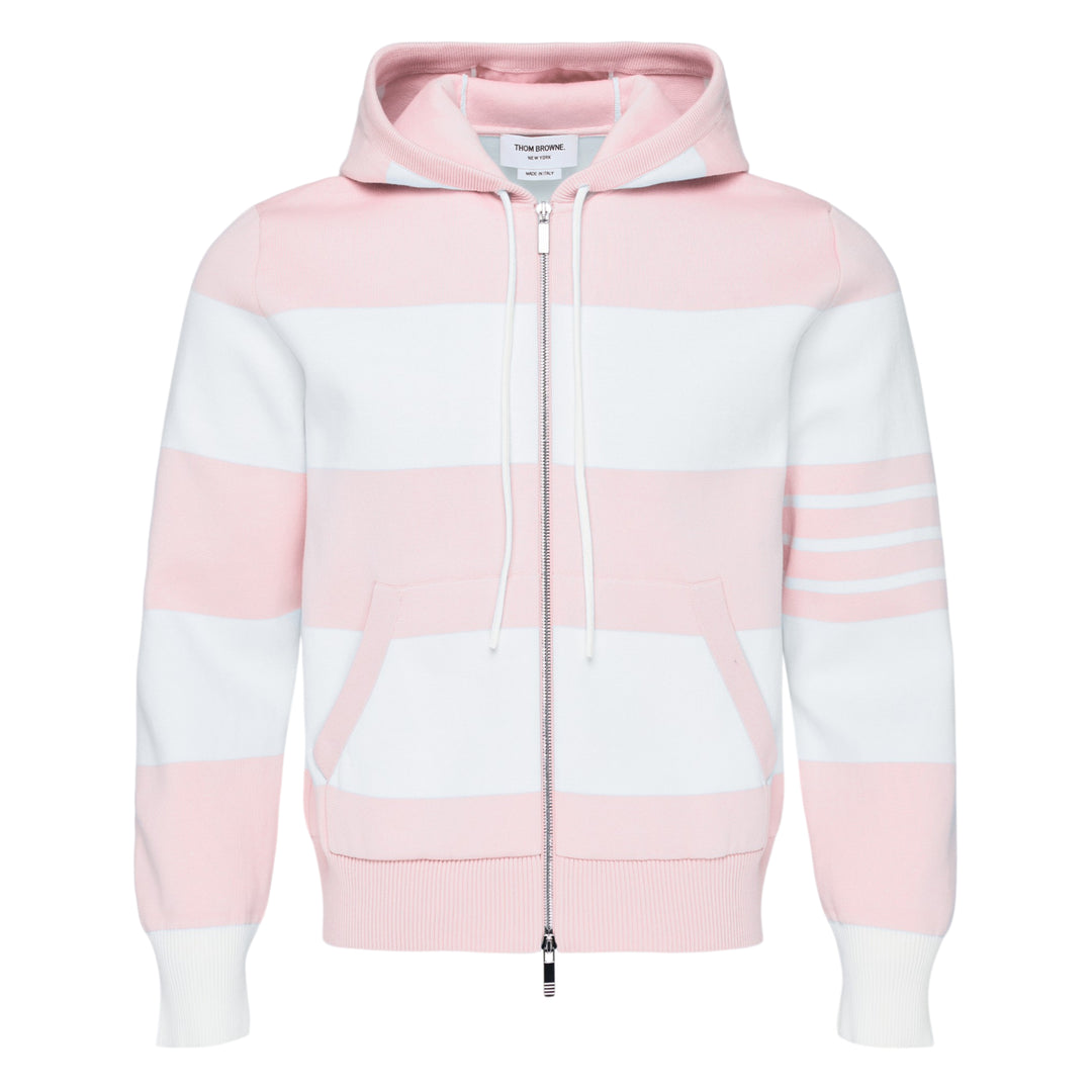 Rugby Stripe Zip Hoodie