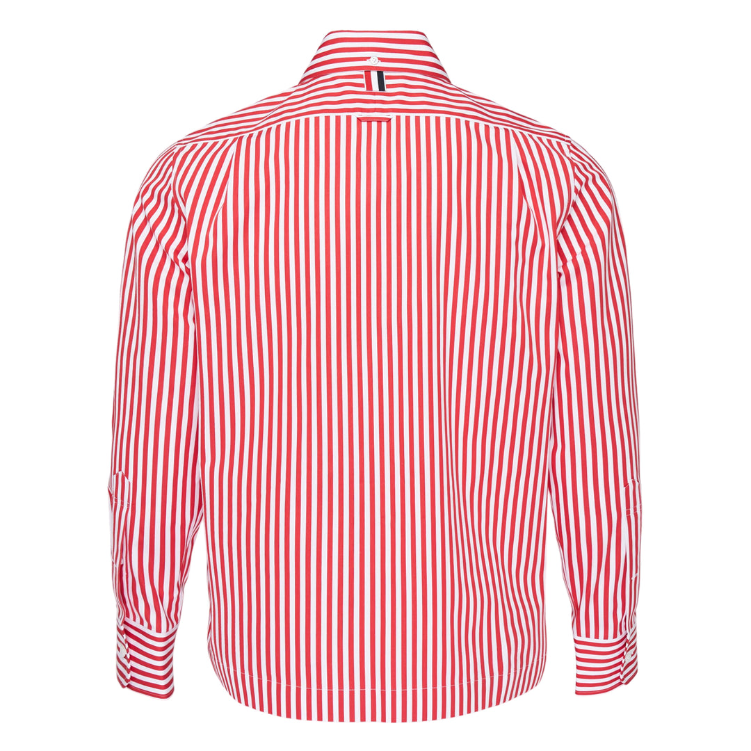 Straight Fit Long Sleeve Striped Shirt