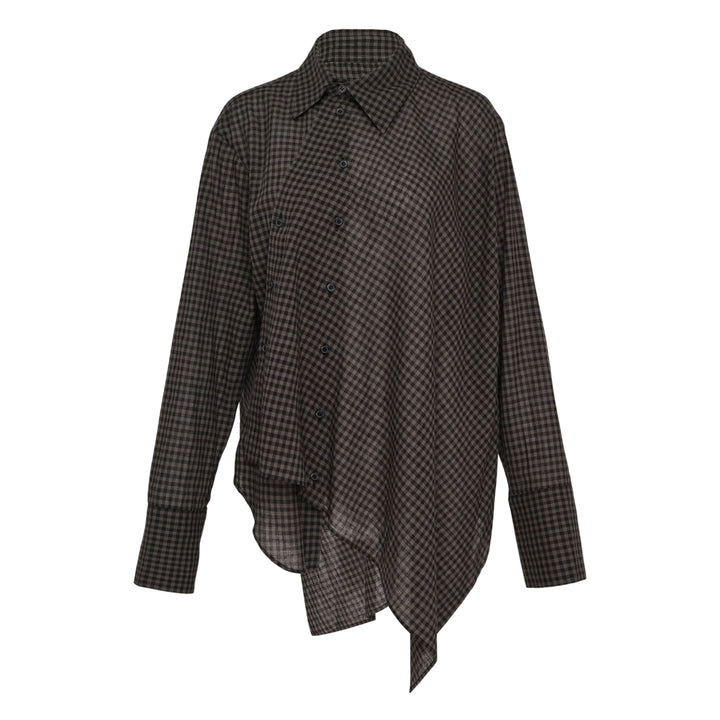 Unbalance Draped Blouse