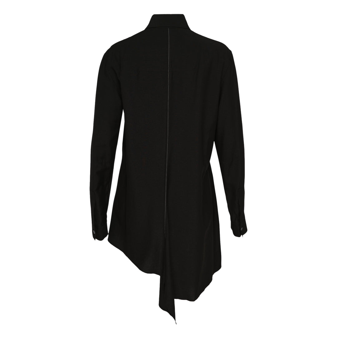 Paneled Asymmetric Long Shirt
