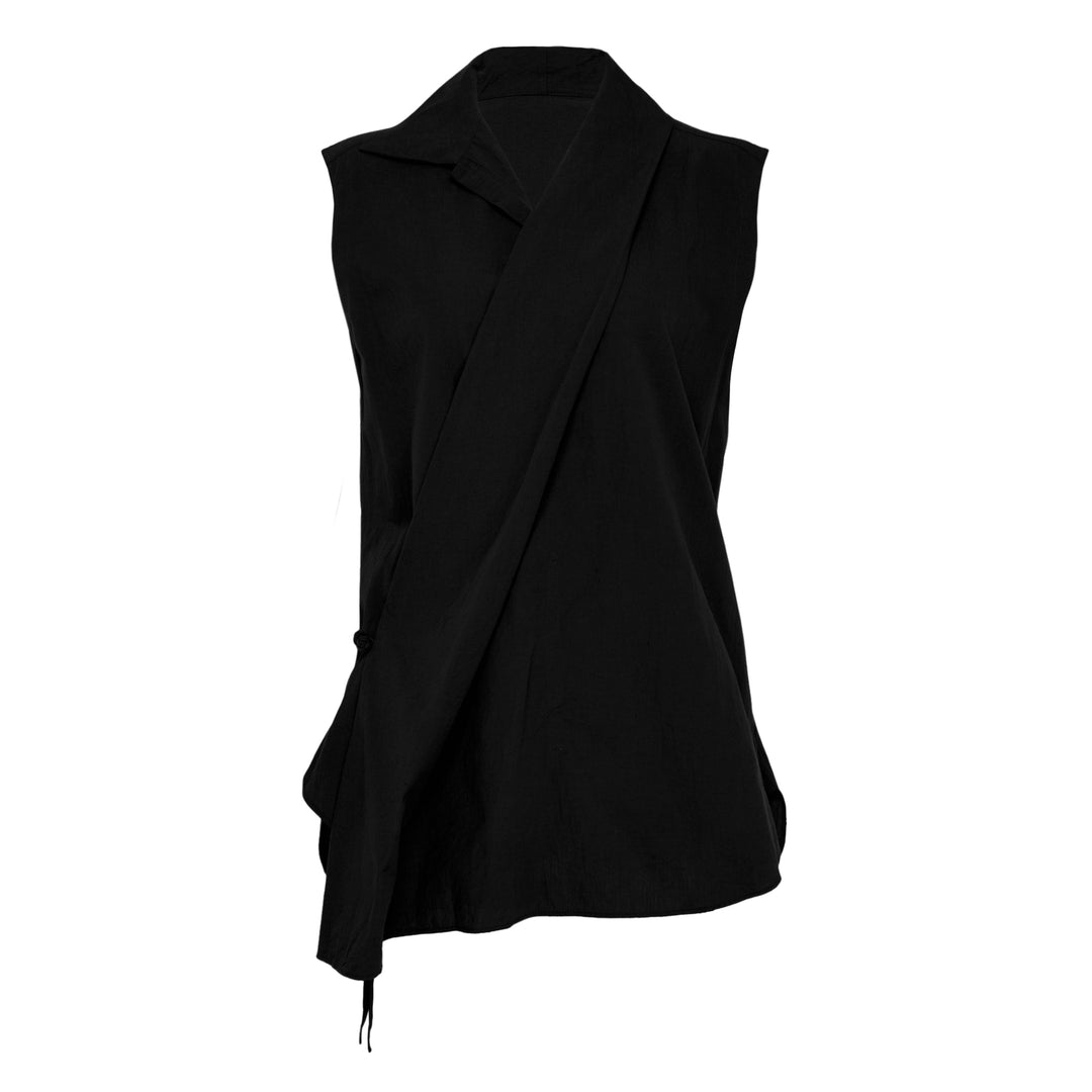 Wrap Knot Sleeveless Shirt
