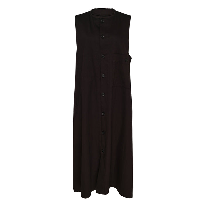 Long Pocket Sleeveless Dress