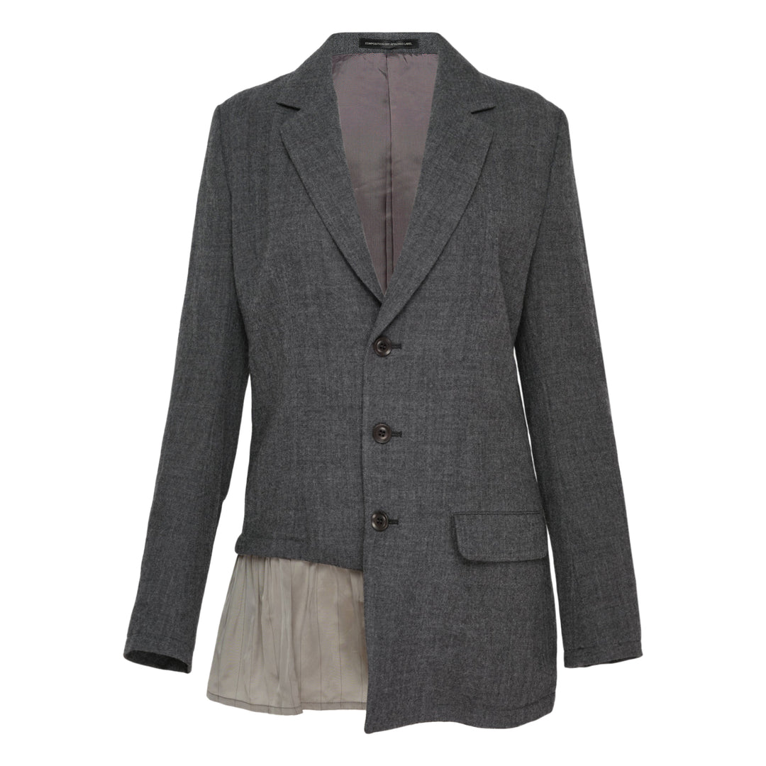 Gathered Asymmetric Blazer