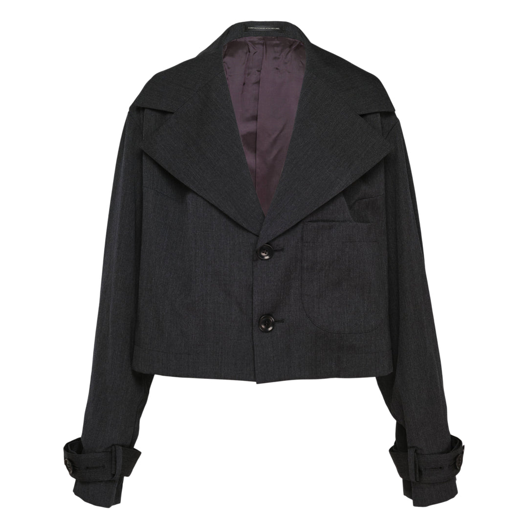 Wide Collar Long Sleeve Jacket