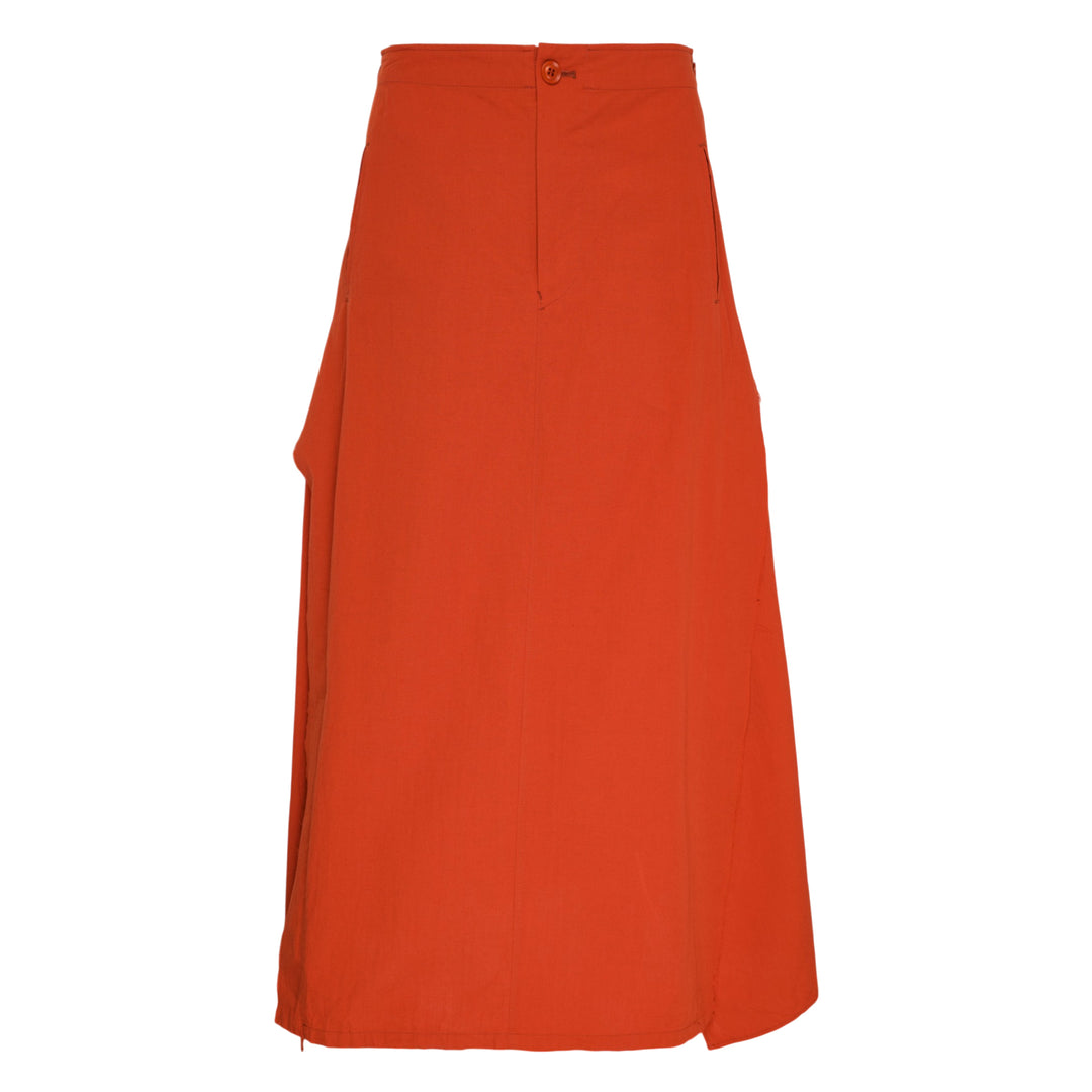 Panel Flare Midi Skirt