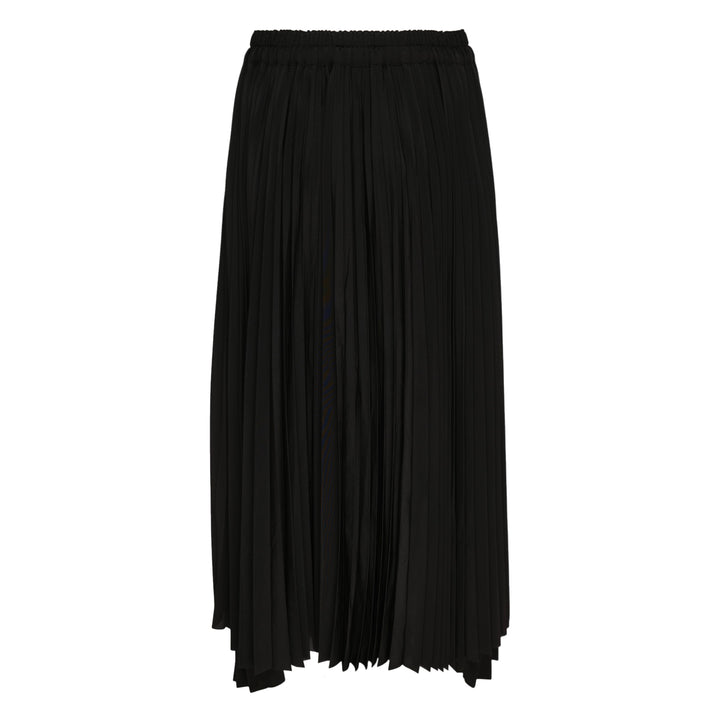 Pleated Uneven Midi Skirt