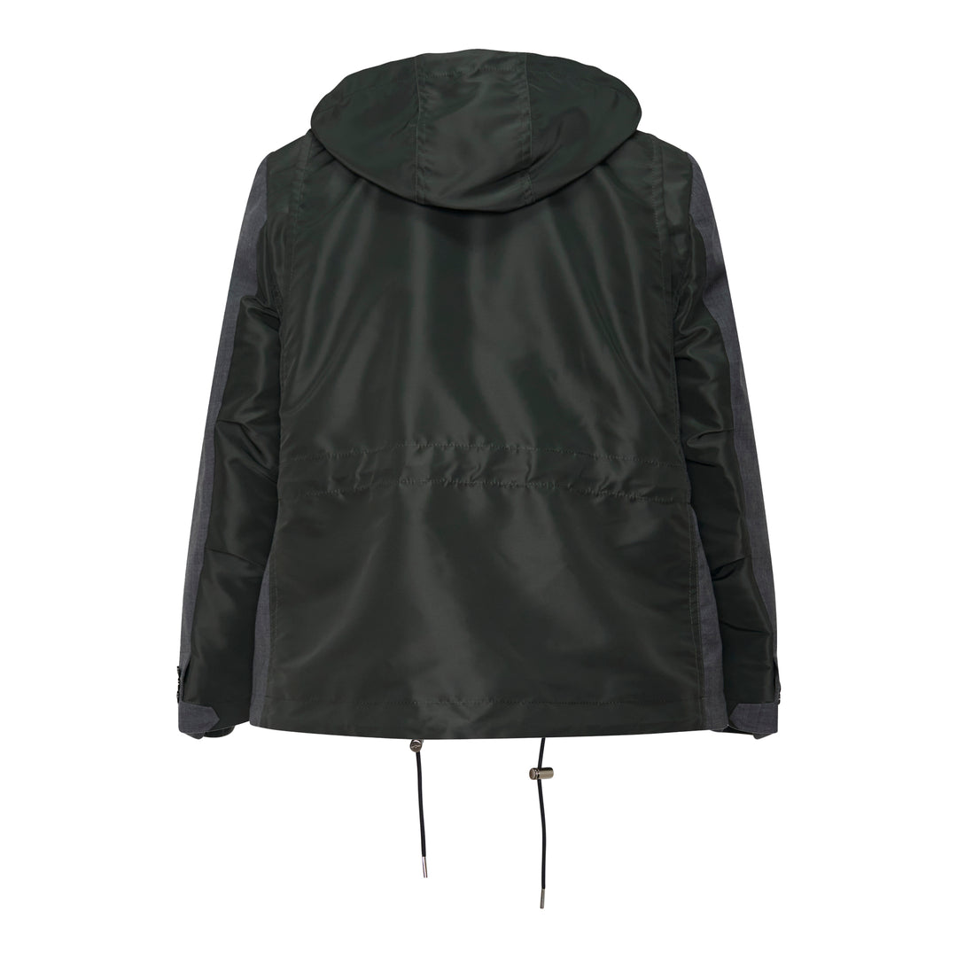 Suiting Nylon Twill Hooded Jacket