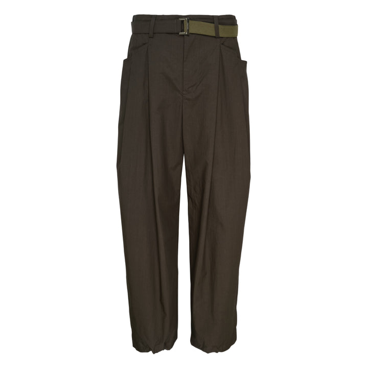 Cotton Typewriter Pleated Pants
