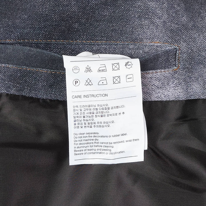 Black Trompe L'Oeil Denim Jacket