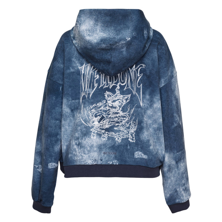 Trompe L'Oeil Denim Print Hoodie