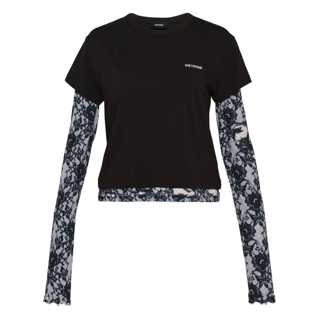 Layered Lace Print Tee