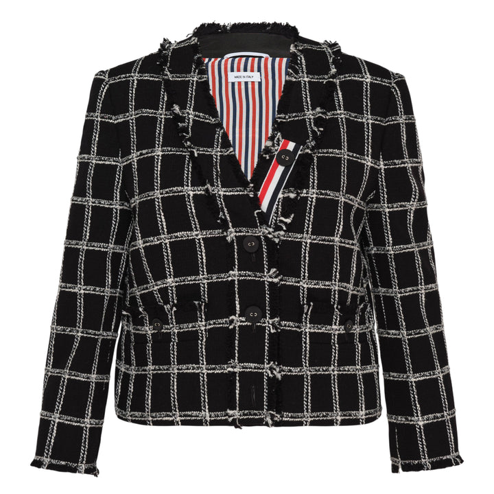 V-Neck Tweed Cardigan Jacket