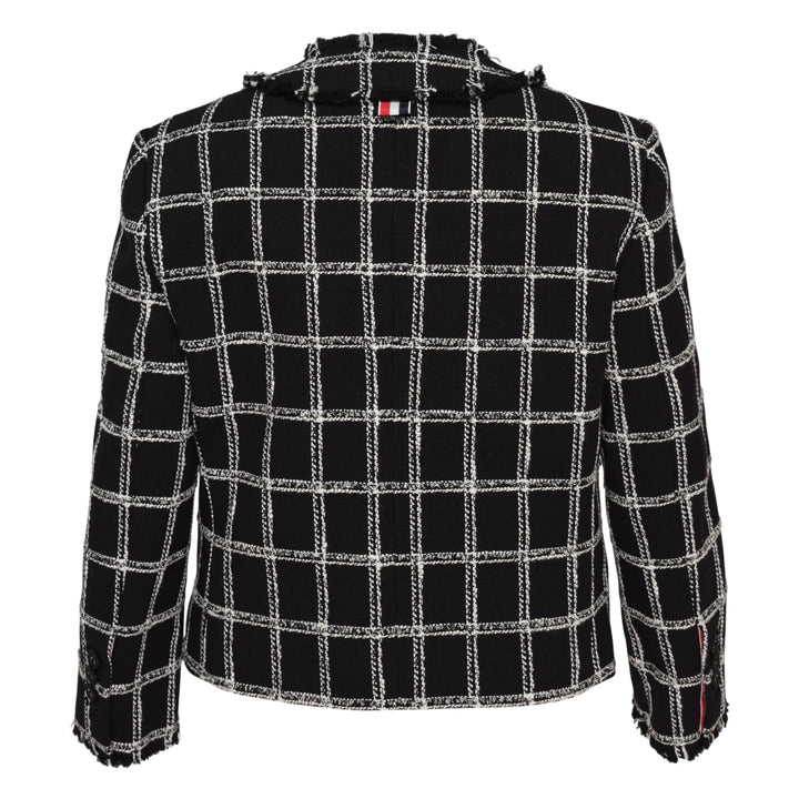 V-Neck Tweed Cardigan Jacket