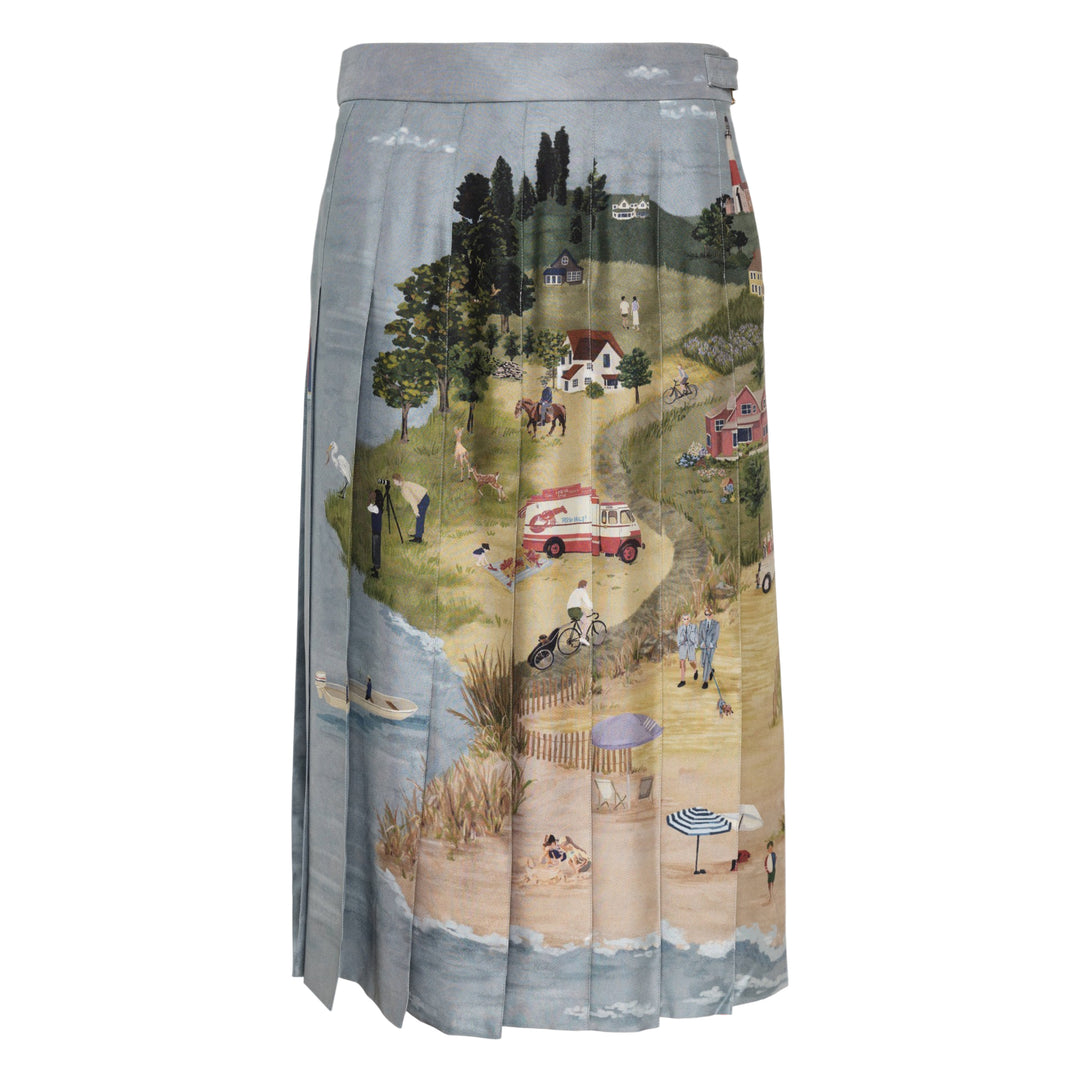Knee Length Classic Back Pleat Skirt