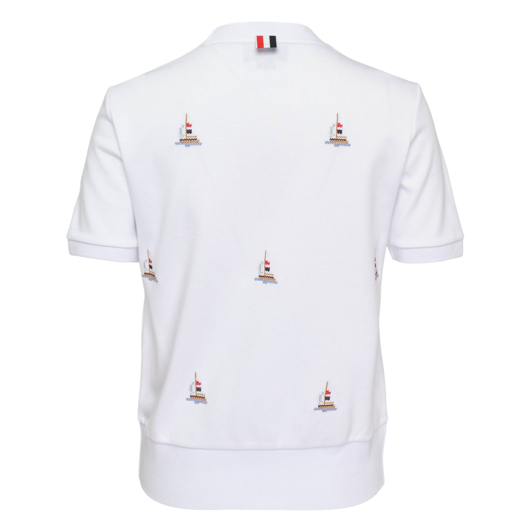 Short Sleeve Sailboat Embroidered Tee
