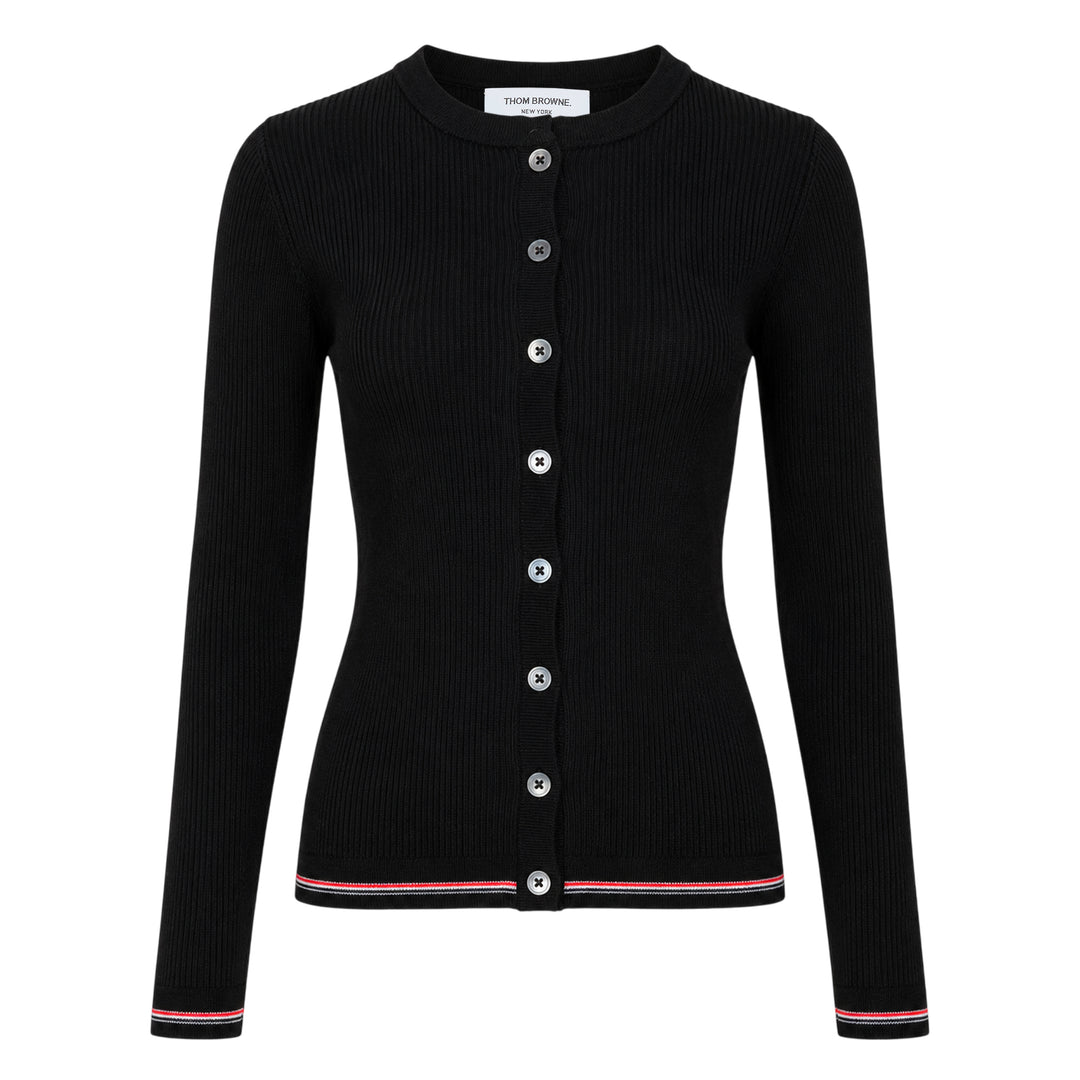 Rib Stitch Crew Neck Cardigan