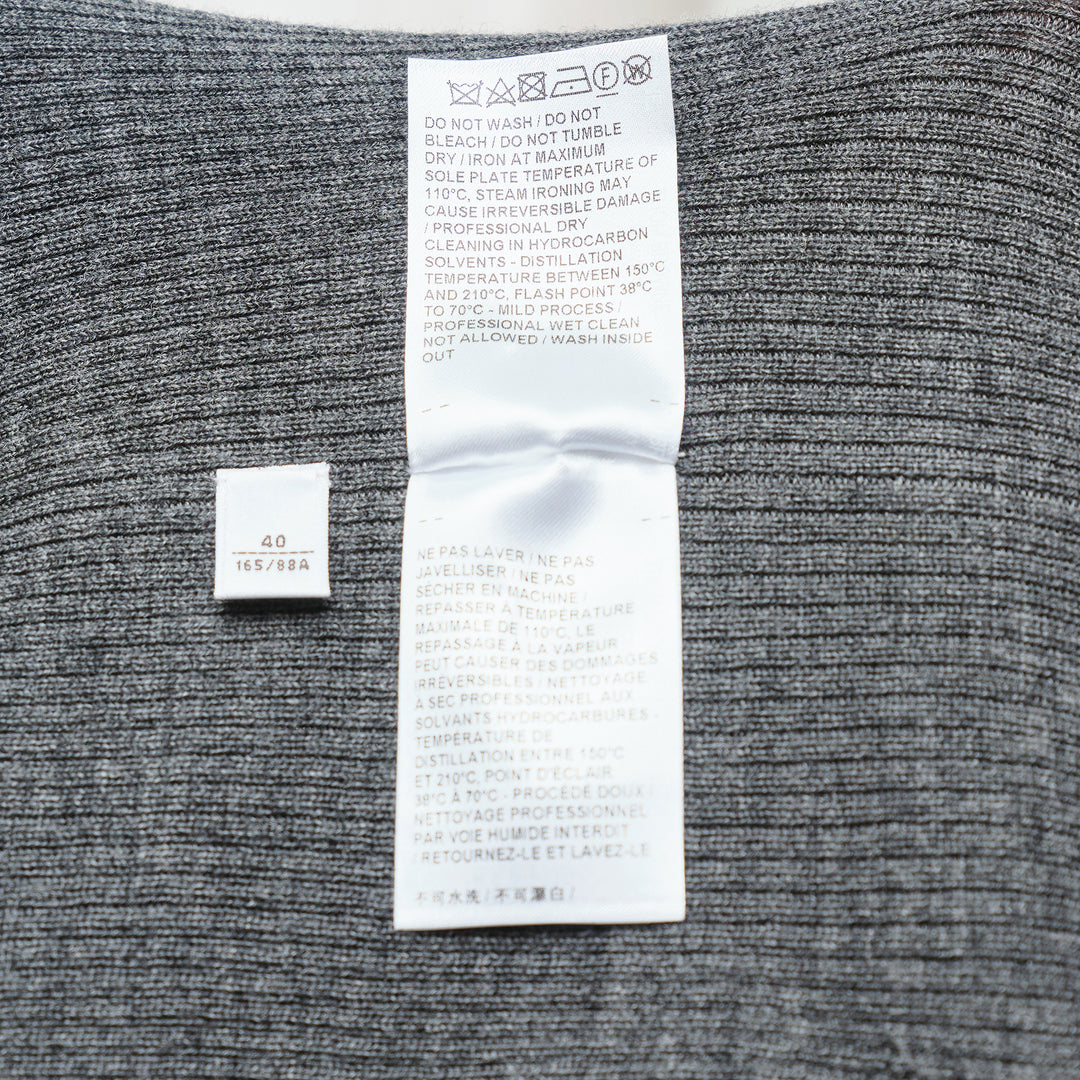 Rib Stitch Crew Neck Cardigan