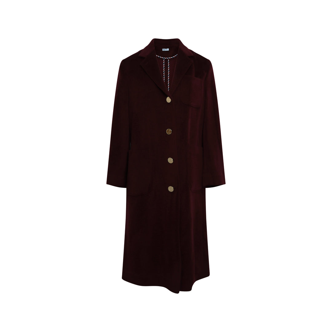 Low Break Patch Pocket Bell Sleeve Coat