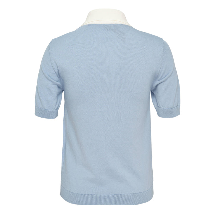 Contrast Collar Knit Polo