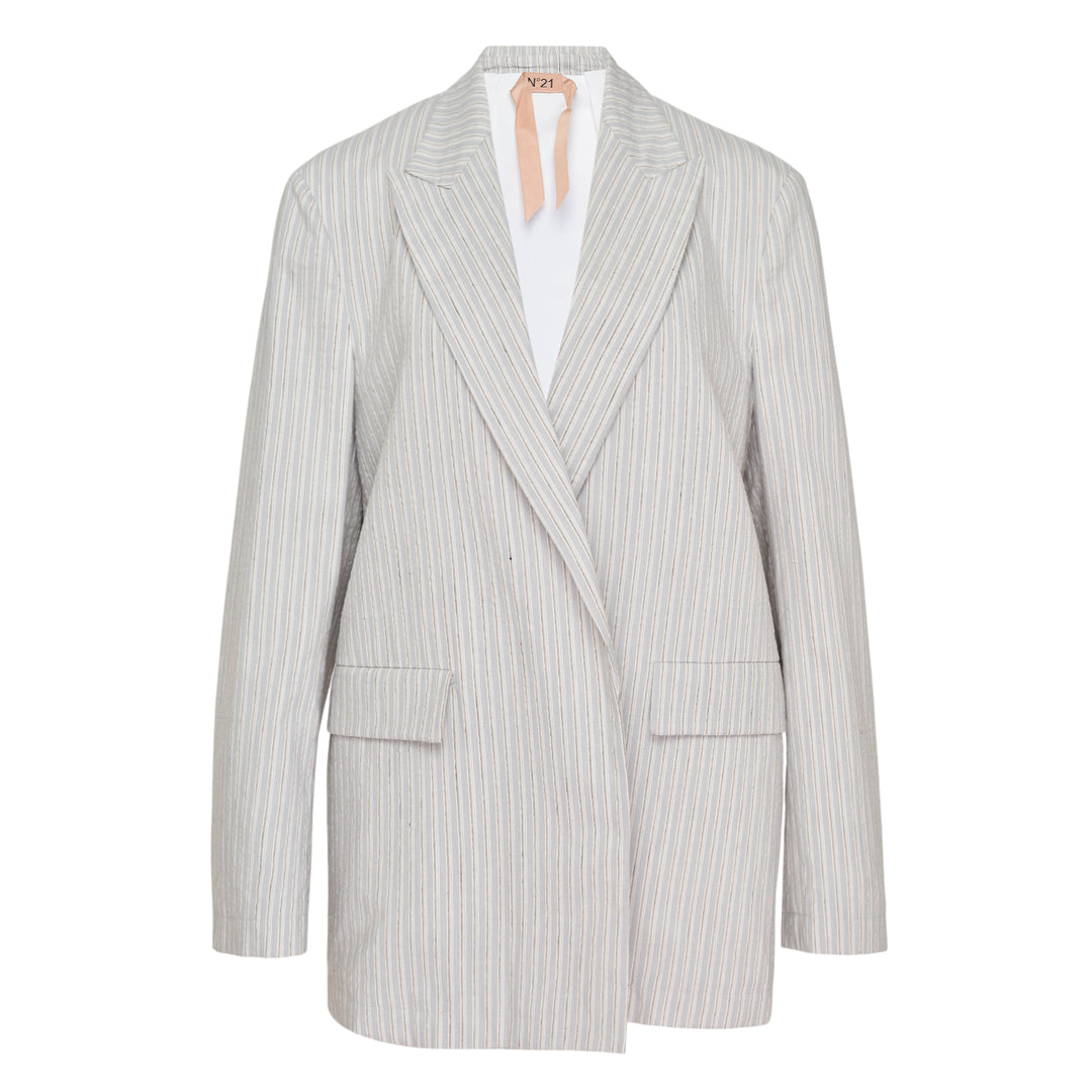 Striped Wrap Blazer