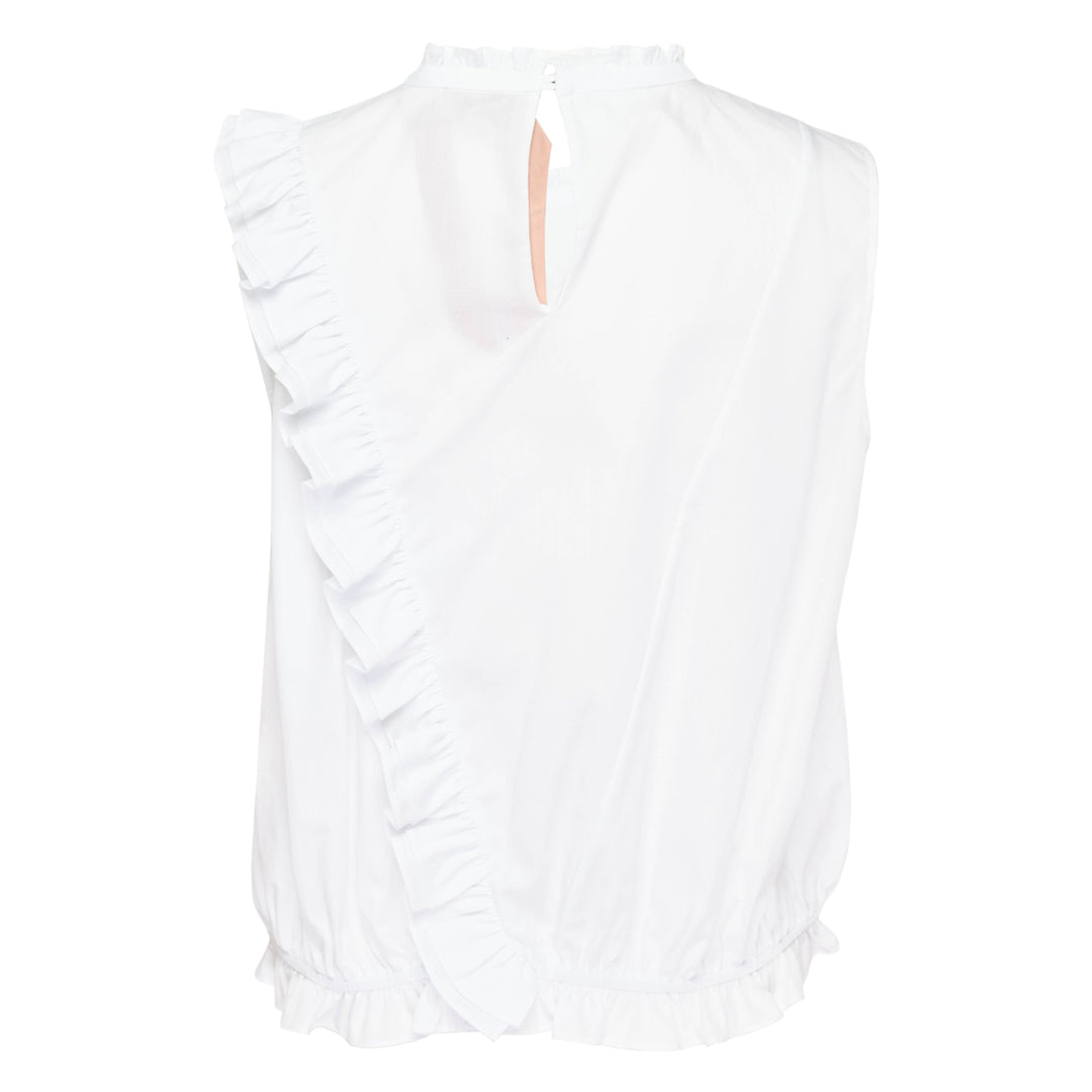 Ruffle Detail Sleeveless Blouse