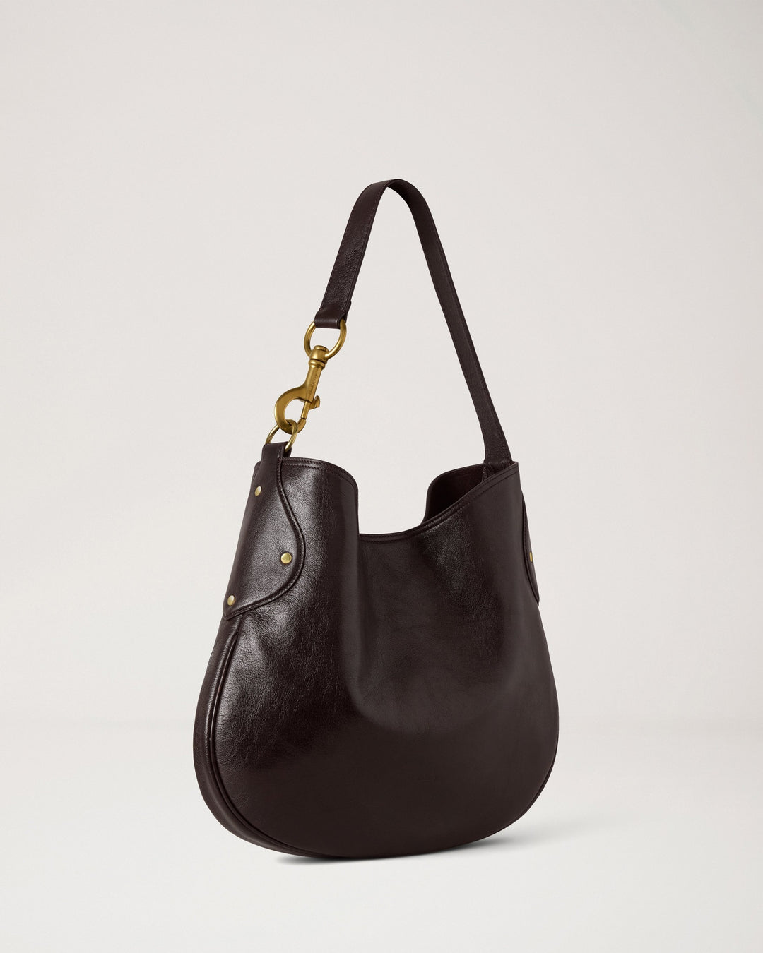 Hackney Shiny Leather Shoulder Bag