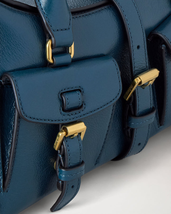 Small Roxanne High Shine Leather Bag