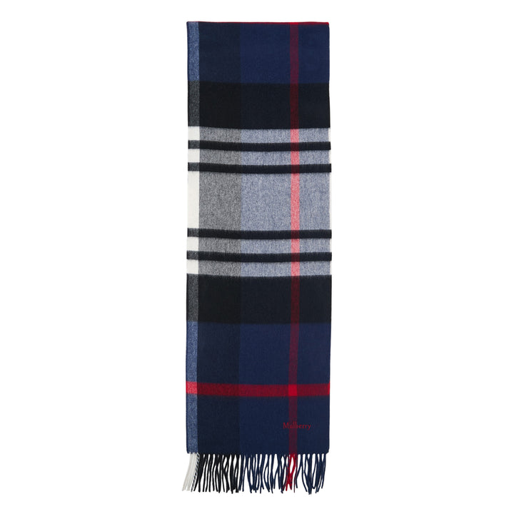 Small Check Merino Wool Scarf