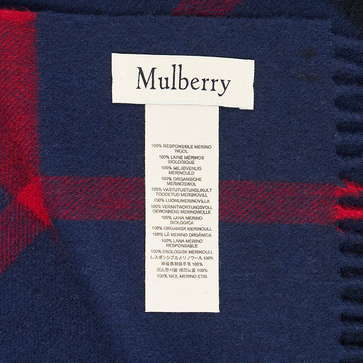 Small Check Merino Wool Scarf