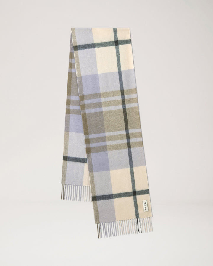 Mulberry Small Check Merino Wool Scarf - view 3