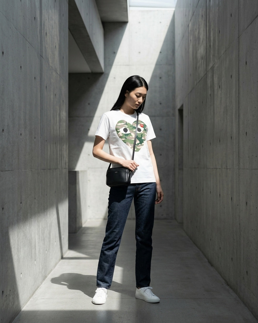 Camo Heart Short Sleeve Tee | Comme des Garçons PLAY | Club21 - lifestyle