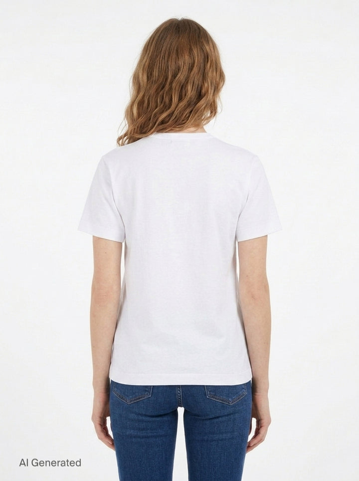 Camo Double Heart Short Sleeve Tee | Comme des Garçons PLAY | Club21 - back