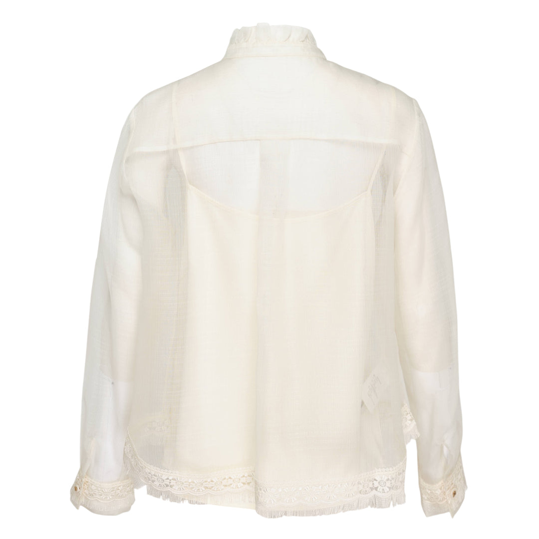 Silk Sheer Long Sleeve Shirt