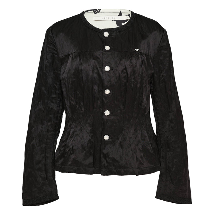 Silk Long Sleeve Waisted Jacket