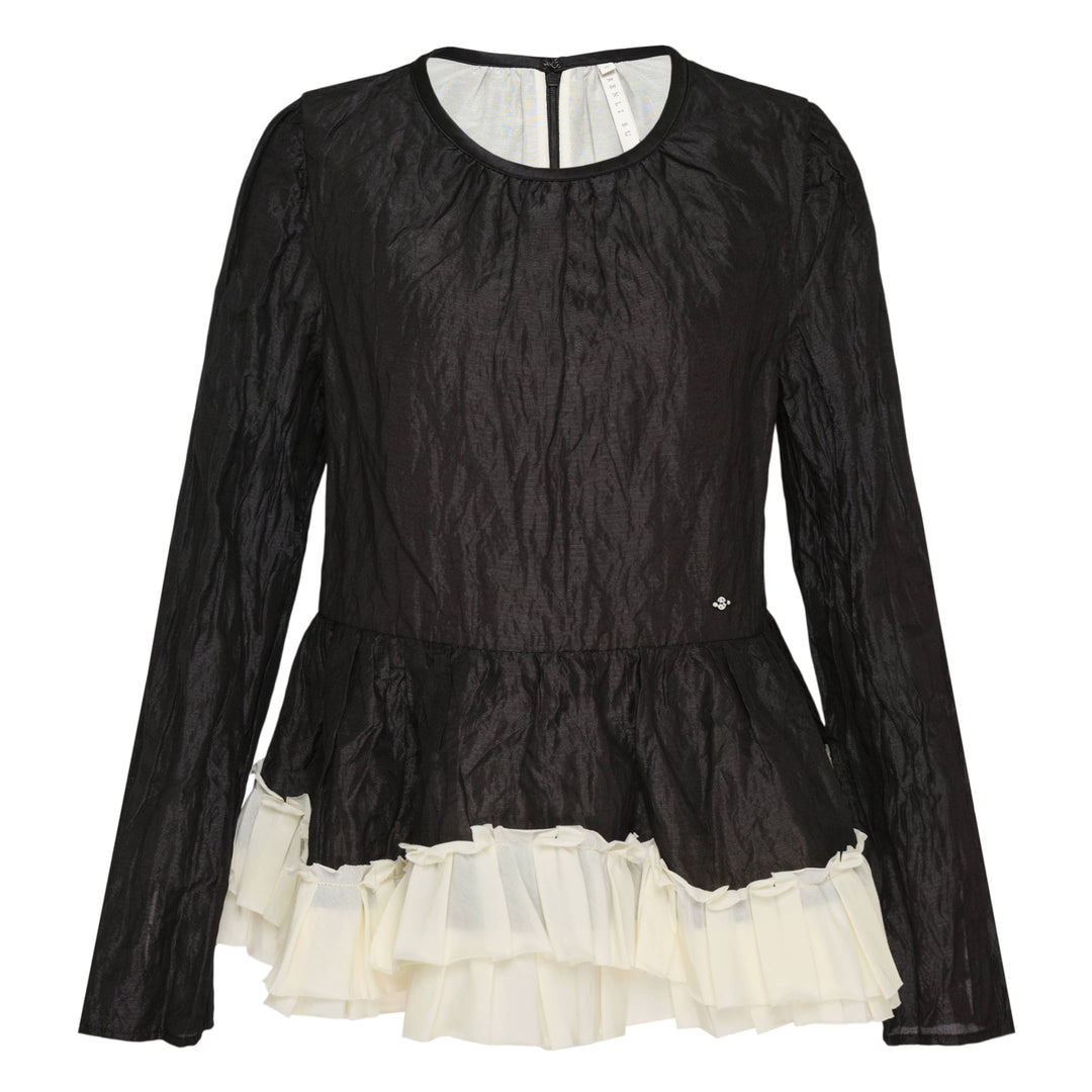 Long Sleeve Peplum Blouse