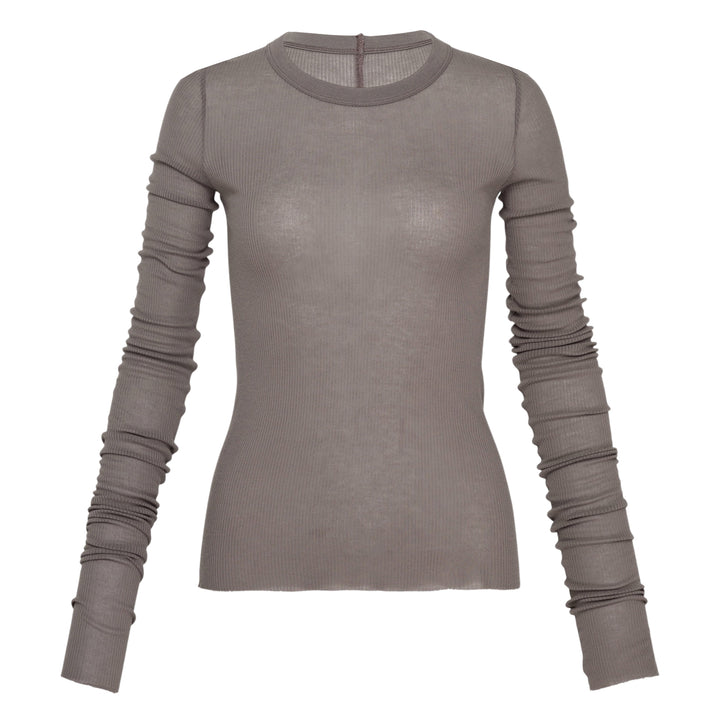 Cropped Rib Long Sleeve Tee