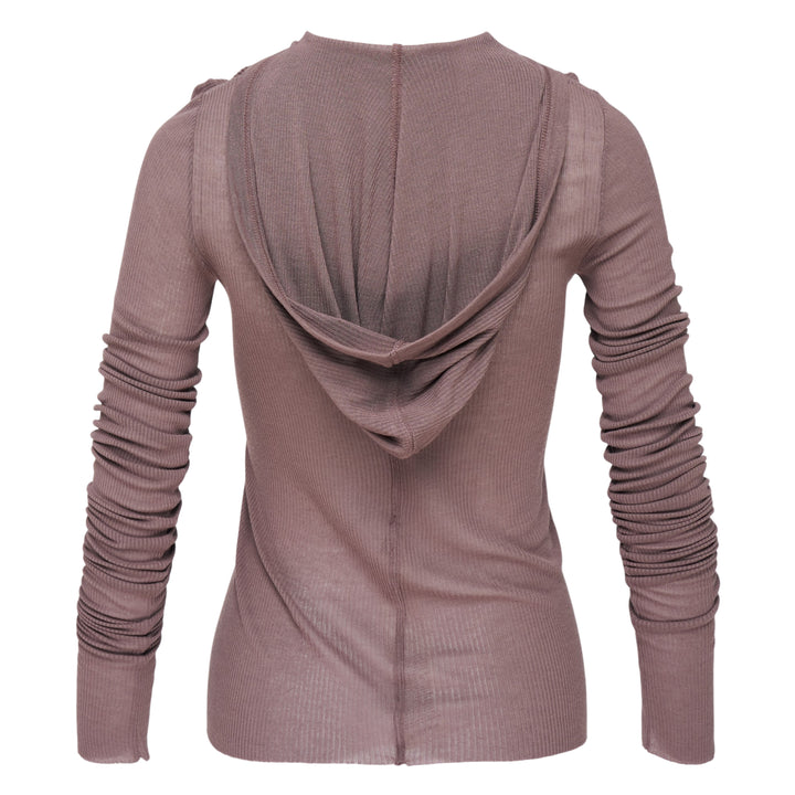 Cropped Hooded Long Sleeve Tee
