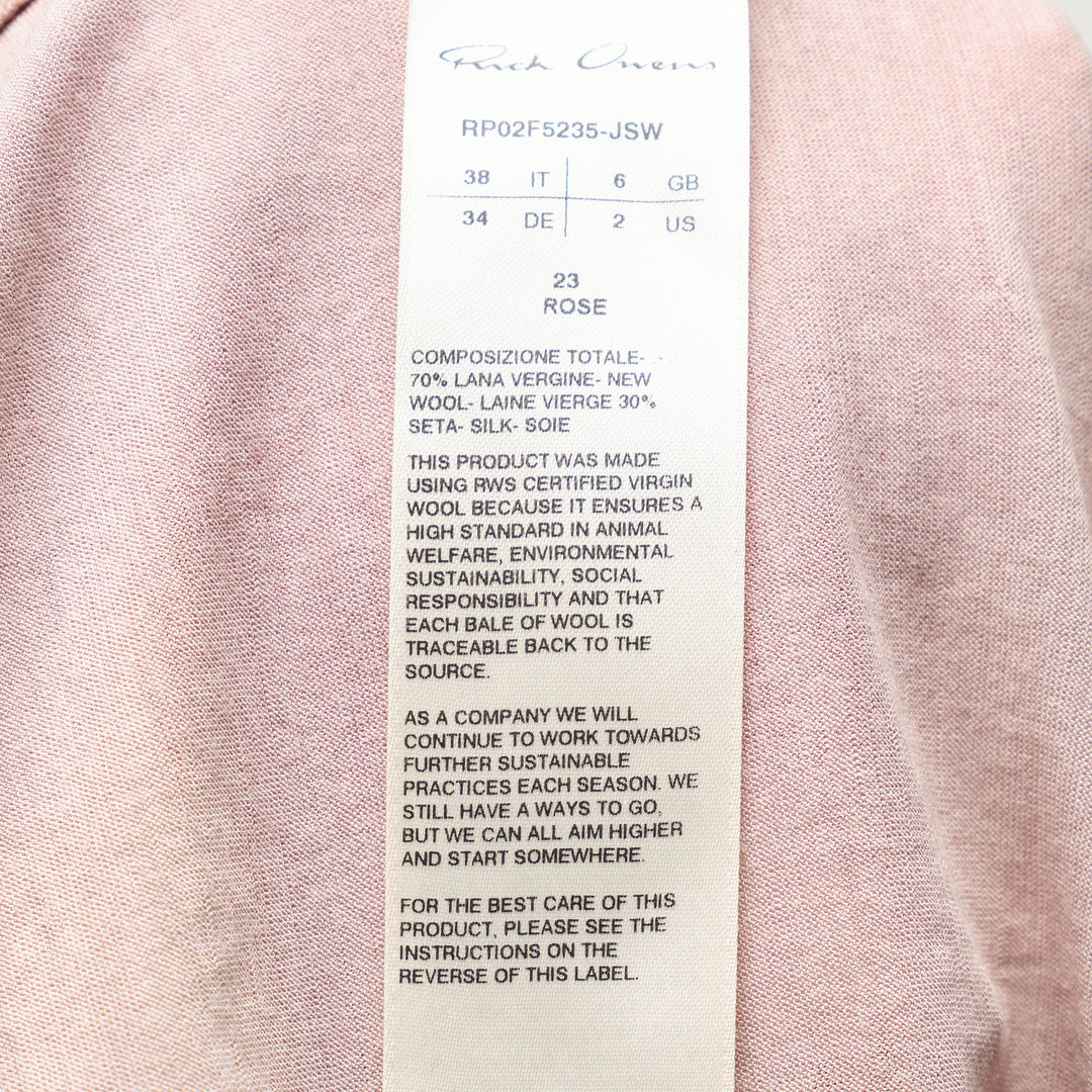 Cropped Wool Silk Jersey Tee