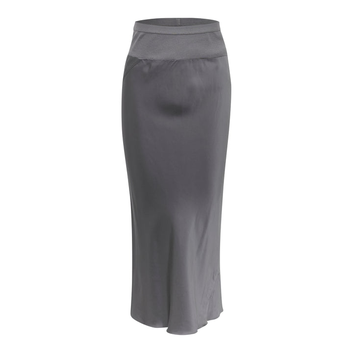 Knee Bias Velvet Skirt