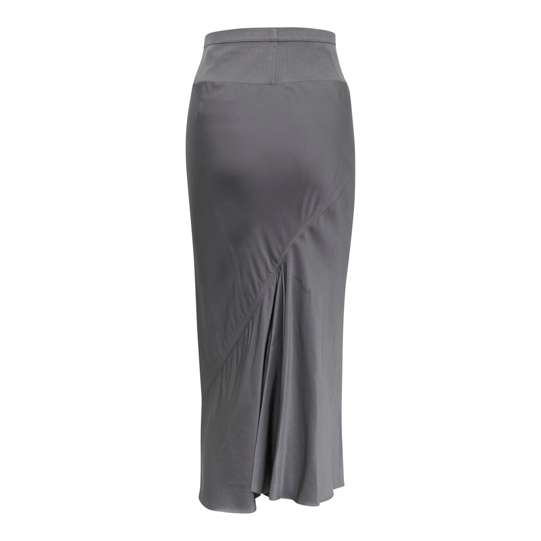 Knee Bias Velvet Skirt