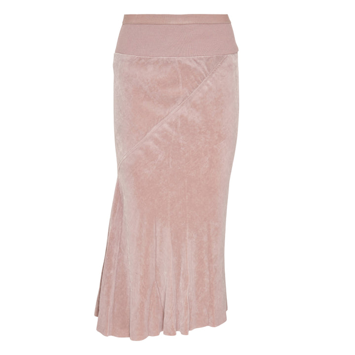 Knee Bias Velvet Skirt