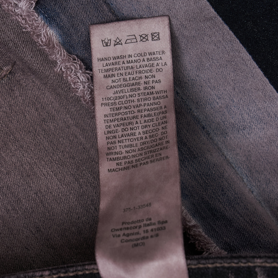 Denim Sliced Rose Wash Skirt