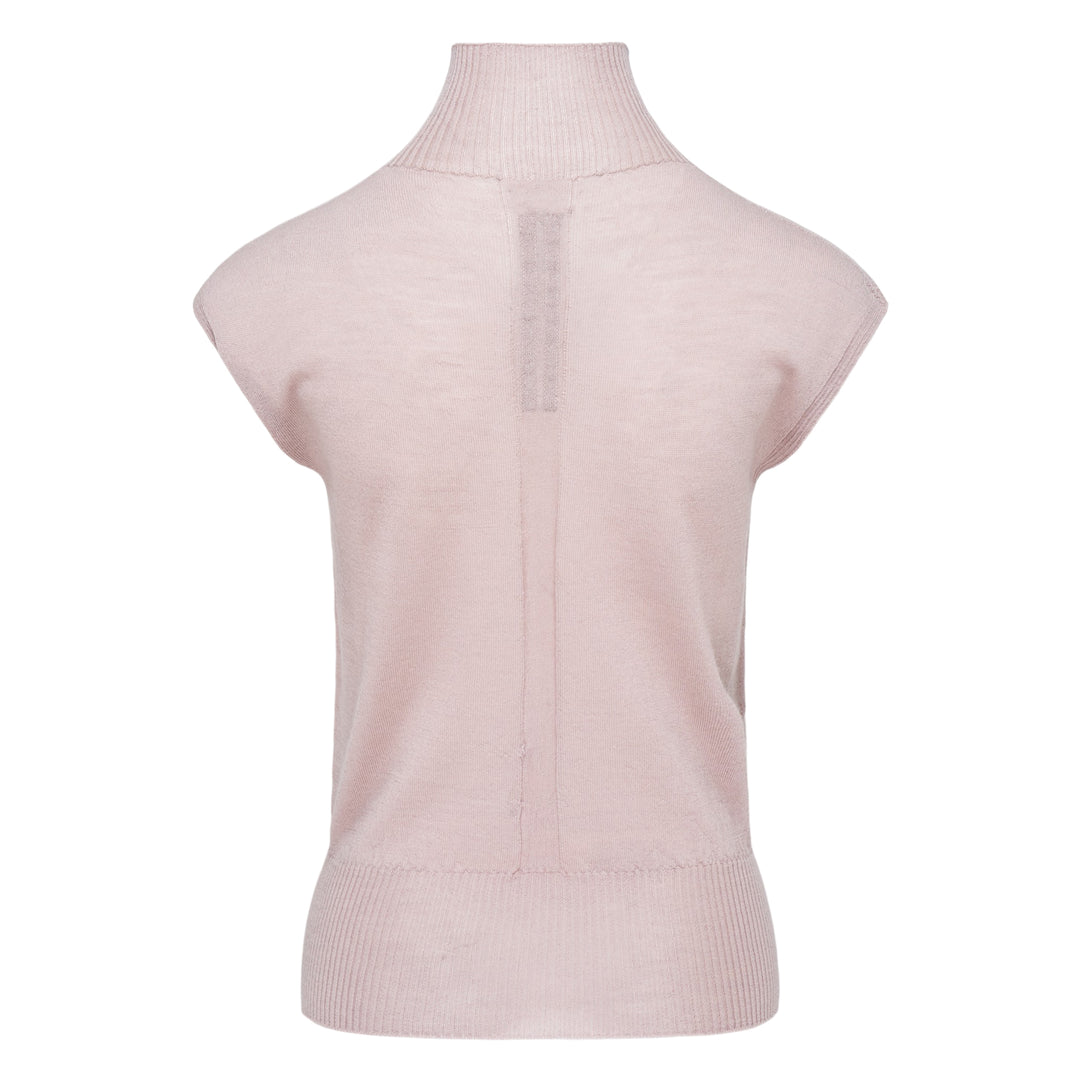 Sleeveless Turtleneck Knit Top