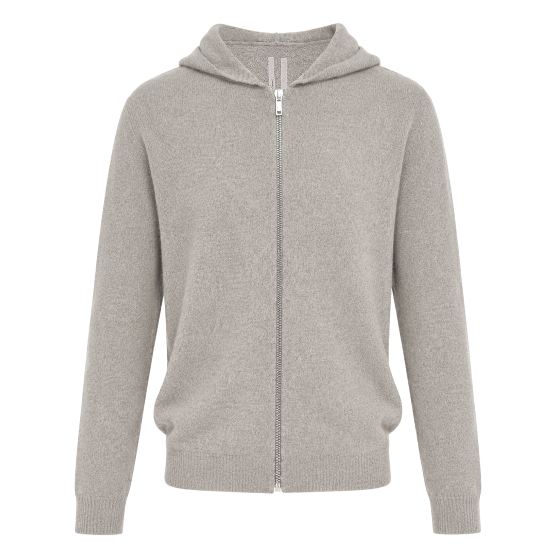 Felt Cashmere Zipped Hoodie